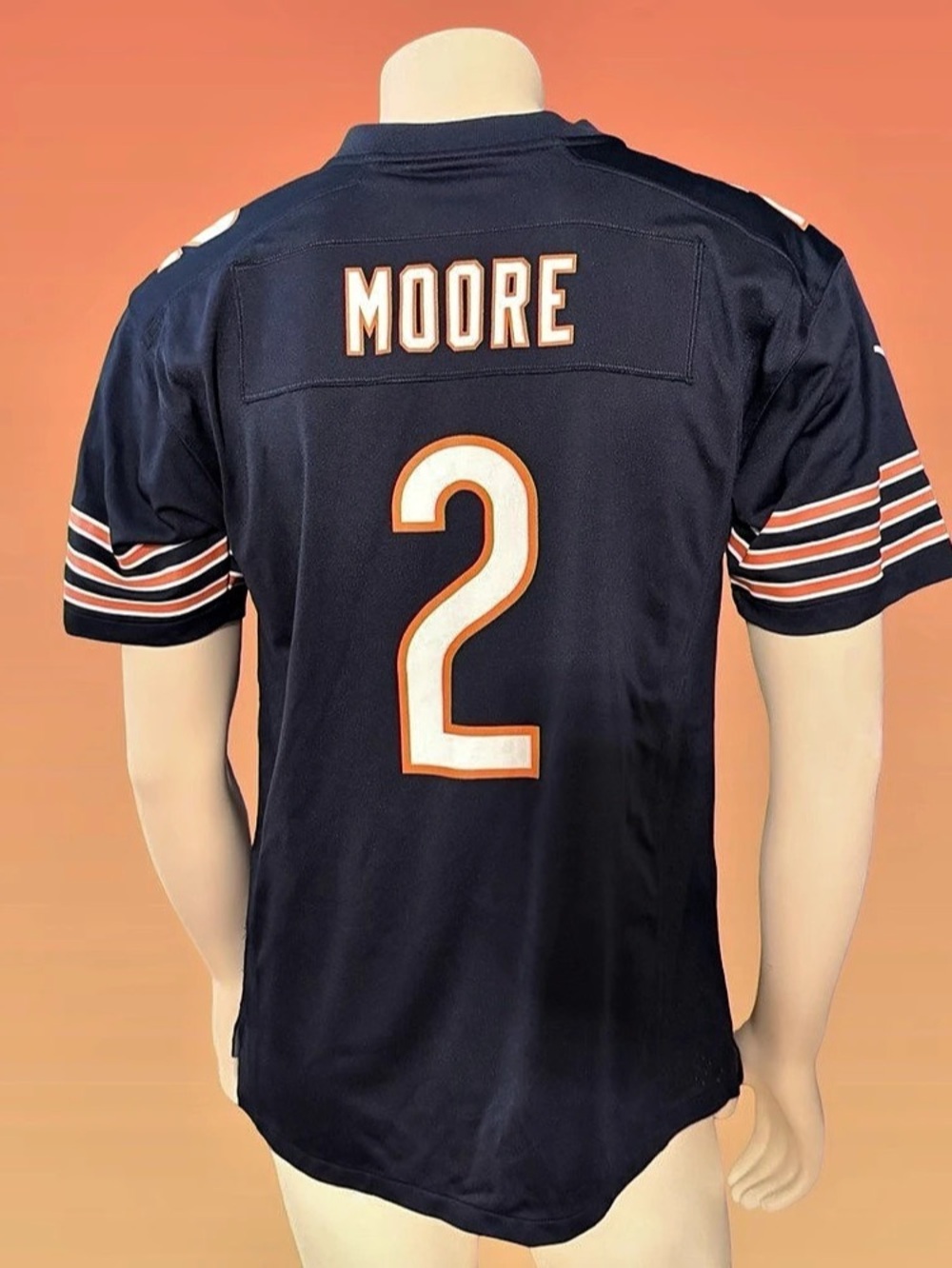 Nike Chicago Bears DJ Moore #2 Home Jersey Size XL Navy Blue Football